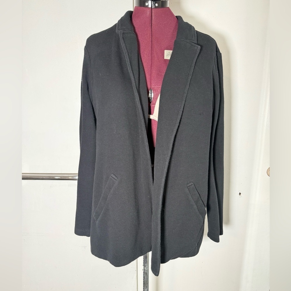Matty M Women's Black Open Front Blazer